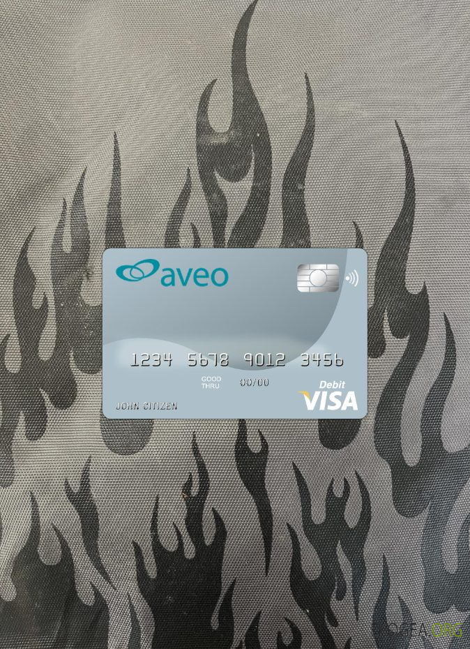 Australie Aveo Bank Visa Card Photolook , avant